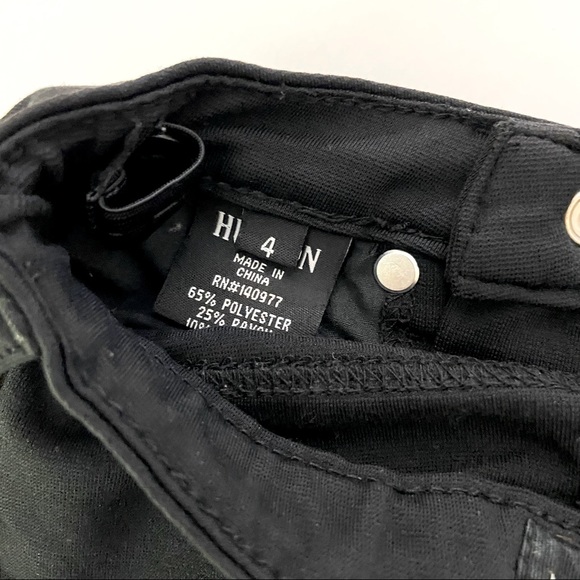 Hudson KIDS ‘Diao’ Skinny Black Jeans distressed size 4 - Picture 6 of 7